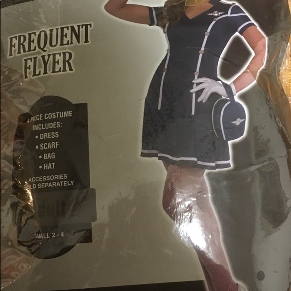 New flight attendant costume hat bag and dress - Picture 2 of 4